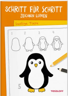 Produktbild von Schritt für Schritt Zeichnen lernen. Lustige Tiere