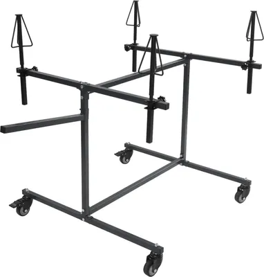 Produktbild von Felgen Lackierständer - Verstellbarer Karosserie Lackierständer - 90° Radrotation - Mobiler Stoßfänger Reparaturständer - Schwarz