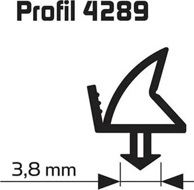 Produktbild von Ellen Renovierungs-Flügelfalzdichtung sw Profil25m, 4289 für KF-Fenster und Türen Silikon