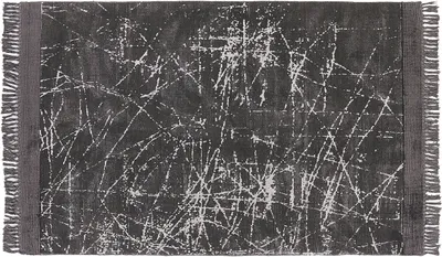Produktbild von BELIANI Teppich Dunkelgrau Viskose 140 x 200 cm Kurzflor Abstraktes Design Rechteckig Wohnzimmer Schlafzimmer Flur