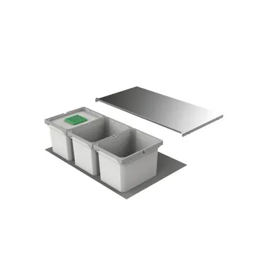 Produktbild von Naber, Cox Box 1T 800-3 N40. Abfallsammler, mit Biodeckel, hellgrau - Mülleimer