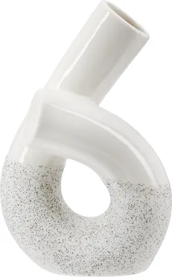 Produktbild von Gilde Lochvase, "Poppy", Keramik, weiß, VE 3, L. 16 cm, B. 11 cm, H. 23,5 cm Höhe: 23.50 cm Breite: 11.00 cm Tiefe: 16.00cm  52926