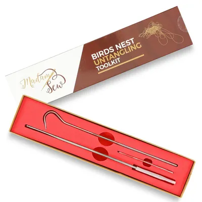 Entwirrwerkzeug-Set, 3-teilig, Fadenhaken, Stichlöser, Ersatzklinge, Stahl