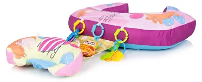 Productafbeelding van Chipolino Babykussen 5-in-1: borstvoedingskussen, speelkussen, grijpkussen, ondersteunend kussen, kleur: roze