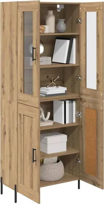 Zdjęcie produktu dla vidaXL Highboard Artisan dąb 69,5 x 34 x 180 cm Materiał drewnopochodny