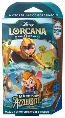 Immagine prodotto di Ravensburger - Disney Lorcana TCG: Mare di Azzurrite, Mazzo di partenza Smeraldo e Saggia