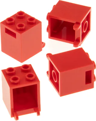 Produktbild von 4x Lego Schrank Container Box 2x2x2 rot 4261628 434521 434571 30060 4345