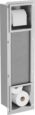 Produktbild von Mexen X-Wall-BP Toilettenpapierhalter mit Magazin, Inox - 1914