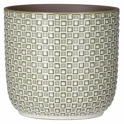 Produktbild von Mica Decorations Pflanzentopf - Keramik - weis - D17 x 16 cm