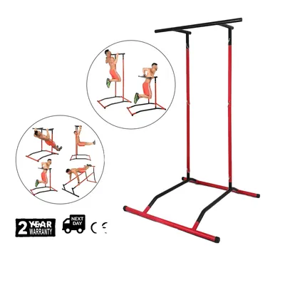 Produktbild von Power Tower, 150 kg Tragfähigkeit, Abmessungen 113 x 117 x 200 cm, Abstand zwischen Dip-Stangen 60 cm, Stahlmaterial, Multifunktion