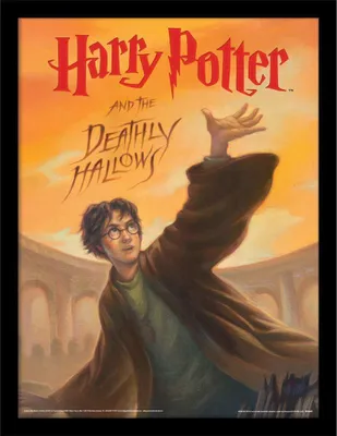 Produktbild von Harry Potter And The Deathly Hallows - Gerahmtes Poster, Buchumschlag PM7972 (40 cm x 30 cm) (Bunt)