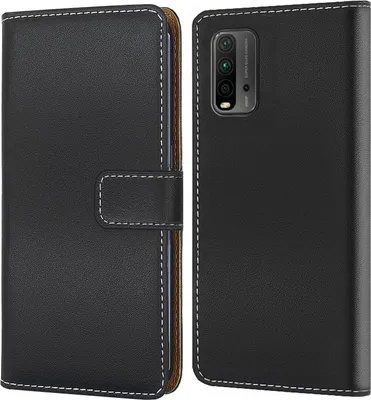 Produktbild von Handy Tasche für Xiaomi Redmi 9T  Schutzhülle Bookstyle Etui Klapphülle Wallet Flip Cover Case Schwarz
