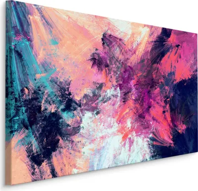 Produktbild von Fabelhafte Canvas LEINWAND BILDER 90x60 cm XXL Kunstdruck Bunte Abstraktion Malerei