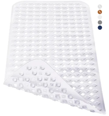 Immagine prodotto di Tappetino antiscivolo extra lungo per vasca da bagno, con ventose, 70 x 40 cm, bianco