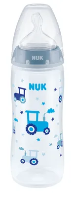 Zdjęcie produktu dla Butelka edukacyjna dla niemowlt NUK z regulacj temperatury 150 ml biaa biaa