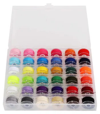 Nähgarn-Set 36 Spulen bunt für Nähmaschinen Kunststoff