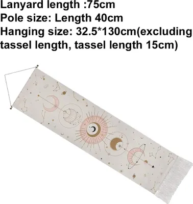 Obrázek produktu pro Tapiserie s měsíčními fázemi, závěs na zeď v boho stylu, tapiserie do pokoje