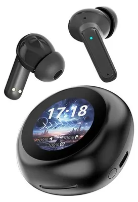 Produktbild von Bluetooth Wireless Kopfhörer Display ANC ENC 1797-schwarz Touchscreen und Intuitive Steuerung