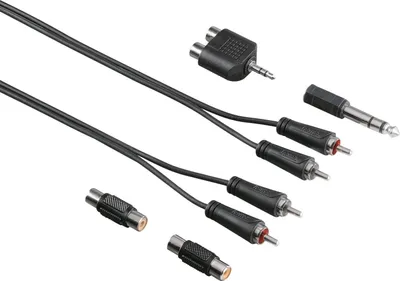 Obrázok produktu pre Hama 00122329, 2 x RCA, Samec, 2 x RCA, Samec, 2,5 m, Čierna