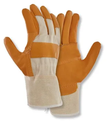 Produktbild von teXXor® Möbelleder-Handschuhe HELLES LEDER, Drell Weiß