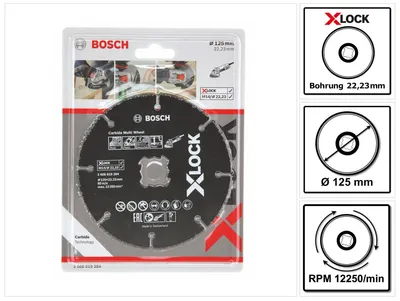 Produktbild von Bosch X-LOCK Trennscheibe Carbide Multi Wheel 125 mm für Winkelschleifer