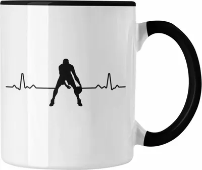 Produktbild von Trendation - Basketball Tasse Geschenk Basketballspieler Coach Trainer Geschenkidee Lustige Tasse Basketballer Jungs Jungen (Schwarz)