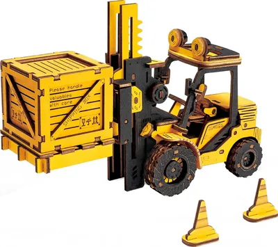 Image de RoboTime Puzzle 3D en bois Chariot élévateur à fourche