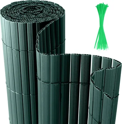 Produktbild von Yakimz PVC zástěna pro soukromí PVC plot zelený větrolam pro zahradu balkon a terasu 120x500cm