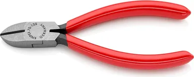 Produktbild von Knipex Seitenschneider DIN ISO 5749 Länge 125mm mit Facette poliert Kunststoff-Überzogen - 70 01 125 SB