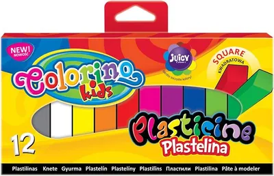 Obrázok produktu pre Colorino Kids štvorcová plastelína 12 farieb