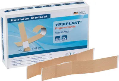 Image de Holthaus Ypsiplast® pansement pour doigt, hydrofuge 2 x 12 cm 50 pièces | Paquet (50 pièces)