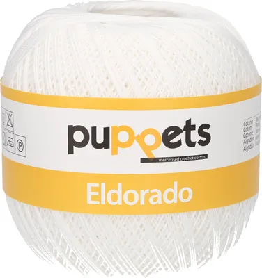 Produktbild von Puppets Eldorado Stärke 10 4576010-07001 weiß Häkelgarn, 100 % Baumwolle
