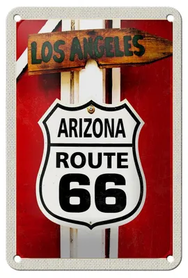 Produktbild von Blechschild Reise 12x18cm USA Los Angeles Arizona Route 66 Urlaub Schild