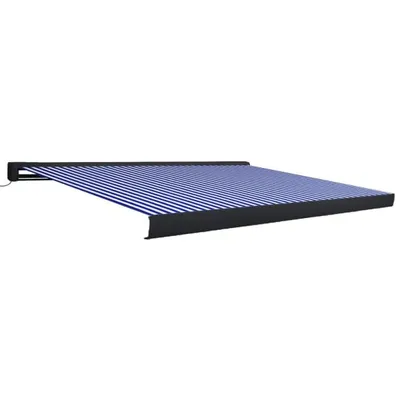 Produktbild von vidaXL Motorisierte Kassetten-Markise 350x250 cm Blau und Weiß
