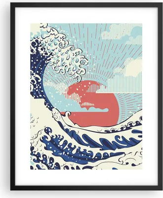 Produktbild von Gerahmtes Poster - Schwarzer Rahmen - Rot modern vielleicht - 40x50 cm - Wand Bild - Wanddeko - Wandbilder - Kunstposter - Wandposter - Bilderrahmen - Bilder - Kunstdruck - P2BPA40x50-4435