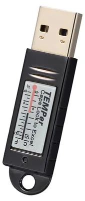 USB-Thermometer Temperatursensor Datalogger für PC Laptop Silber