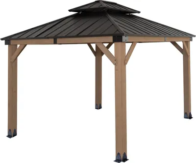 Produktbild von Pavillon Jorin aus Zedernholz und galvanisiertem Stahl 308 x 308 cm, Höhe 290 cm
