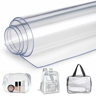 PVC-Vinylfolie 0,5 mm, klar, 40 x 120 cm, wasserdicht