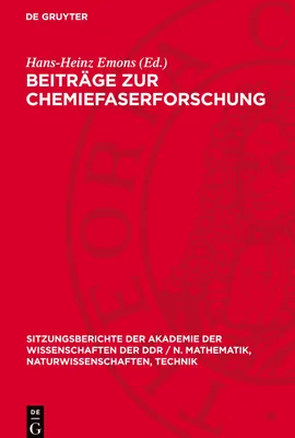 Produktbild von Beiträge zur Chemiefaserforschung