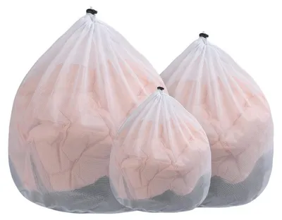 Produktbild von Wäschenetze 3er Set feinmaschig, Waschbeutel Set 30×40 bis 50×60 cm für BH und Unterwäsche