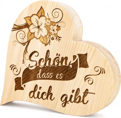 Produktbild von Zirbenherz Schön, dass es...25cm