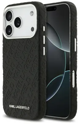 Zdjęcie produktu dla Etui Karl Lagerfeld z logo Karl MagSafe do iPhone 17 Pro, kolor czarny