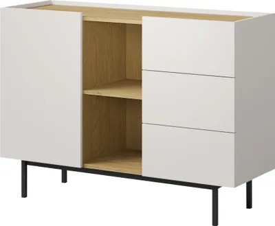 Kommode mit Schubladen Kaschmir / Cremona-Eiche 120 cm Breite