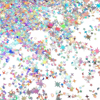 Produktbild von 6000 Stück Sterne Konfetti Pailletten Metallic Konfetti Glitzerfolie Konfetti Sterne Pailletten Halloween Geburtstag Hochzeit Festliche Party DIY