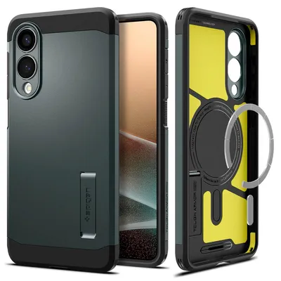 Produktbild von Spigen Tough Armor AI (MagFit), Cover, Samsung, Galaxy S25 Edge, 17 cm (6.7"), Grün