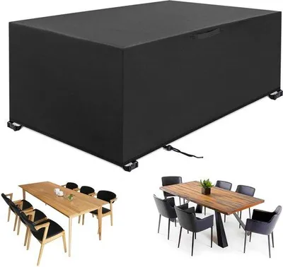 Productafbeelding van Ibenzoa® Tuinmeubelbeschermhoes, 242 x 162 x 100 cm – 420D Oxford, waterdicht en UV-bestendig, verstelbare bevestigingen, handgrepen