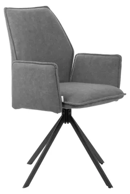 Zdjęcie produktu dla HOMLA Krzesło LUGRO obrotowe szare 54x60x91cm