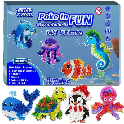 Immagine prodotto di Kit creativo fai-da-te per bambini dai 3 anni, per realizzare decorazioni in tessuto con applicazioni, ideale come regalo per bambine e bambini