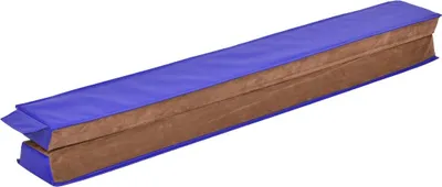 Produktbild von GOPLUS Balance Beam, Schwebebalken, Balken Turnen, Gymnastik Training Schwebebalken, Gymnastikbalken, aus Holz und Kunstleder, zusammenfaltbar, Braun, 240 x 10(Oben)/15(unten) x 6 cm