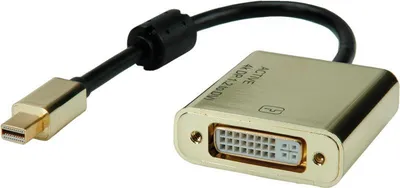 Obrázok produktu pre ROLINE 12.03.3176, 0,1 m, Mini DisplayPort, DVI-D, Samec, Samica, Priamy